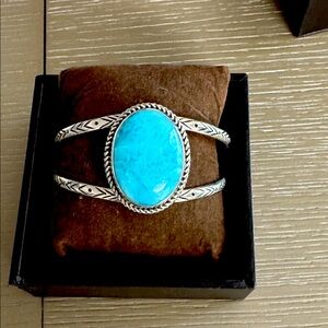 Turquoise and Silver Women's Bracelet